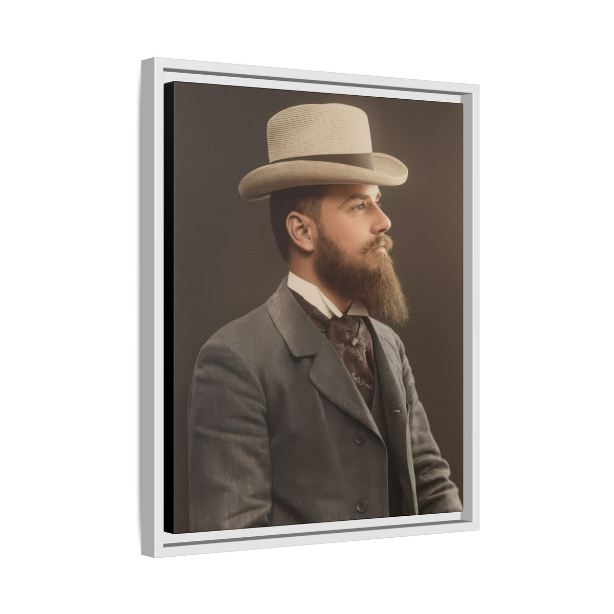 celibataire 014 | Framed Vintage Photo - Matte Canvas