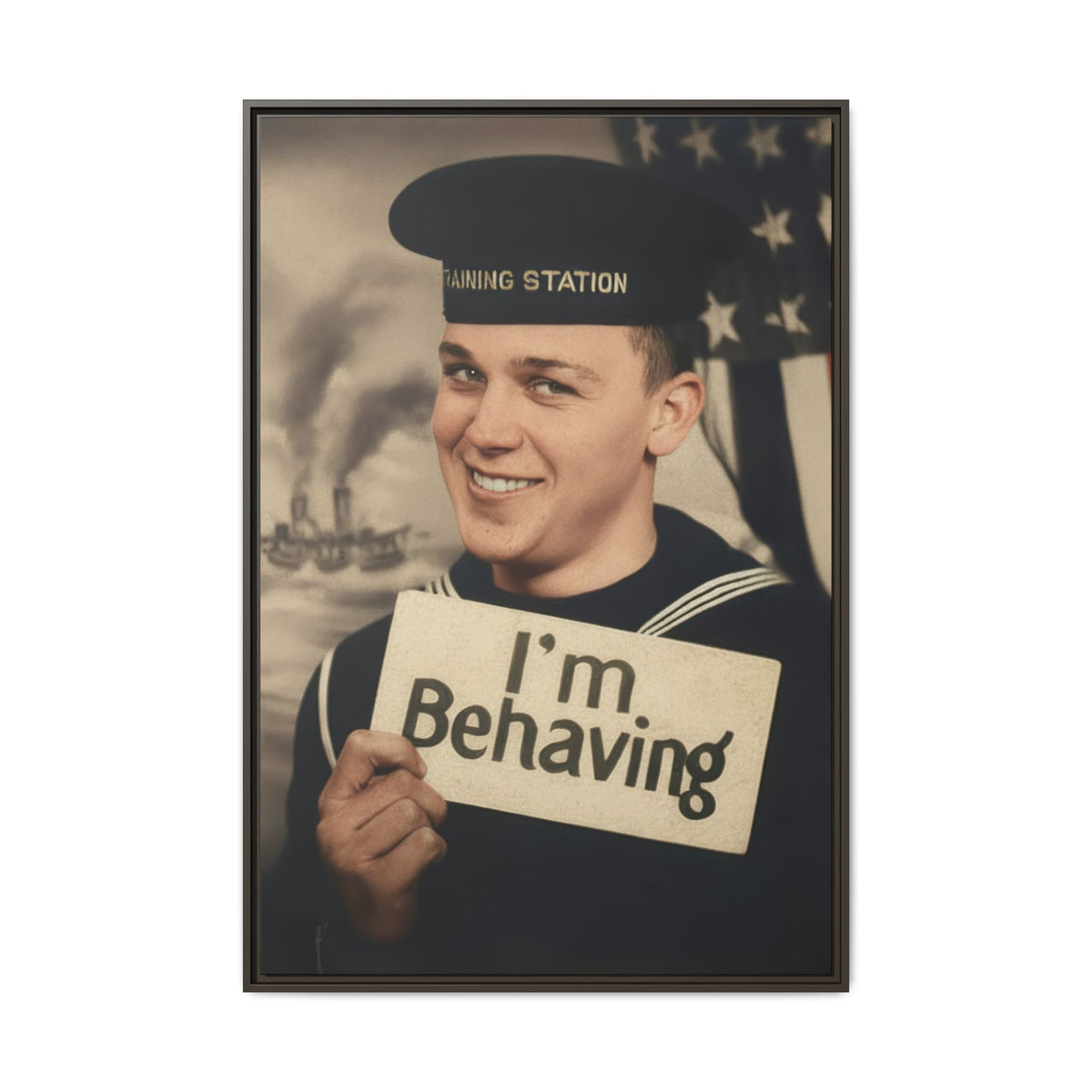 celibataire 002 | Framed Vintage Photo - Matte Canvas