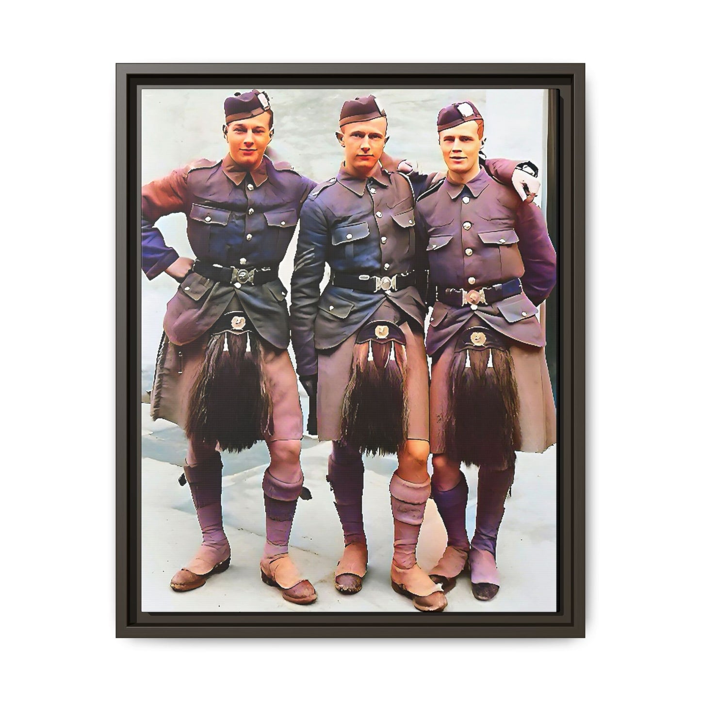 hommes 014 | Framed Vintage Photo - Matte Canvas