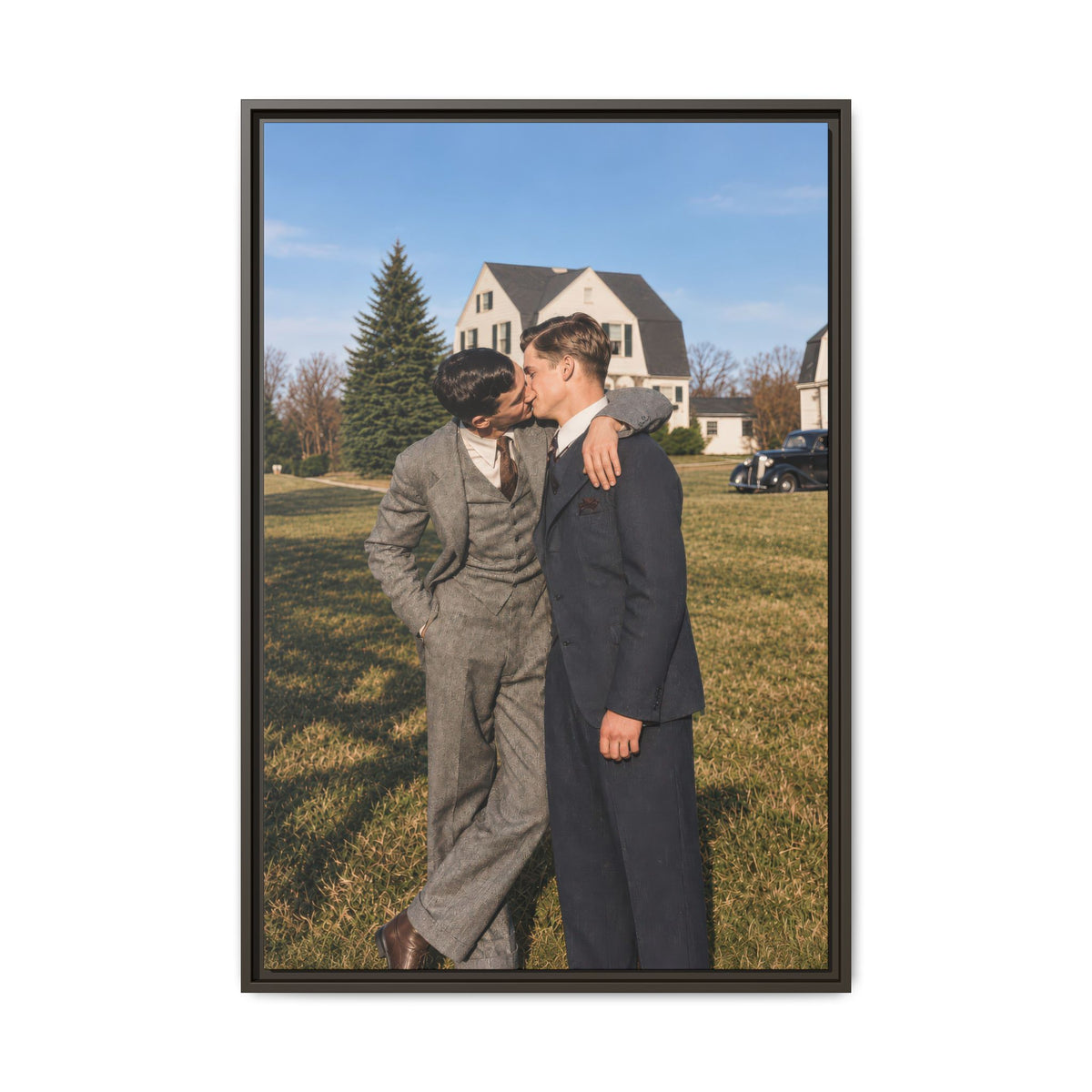 paire 005 | Framed Vintage Photo - Matte Canvas