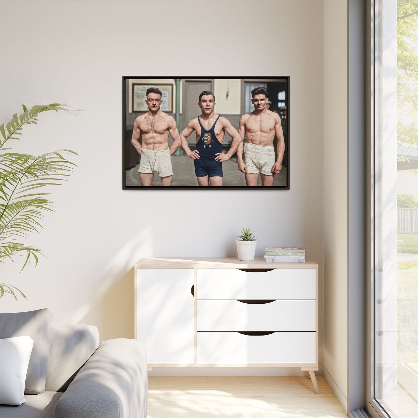 athlétisme 043 | Framed Vintage Photo - Matte Canvas