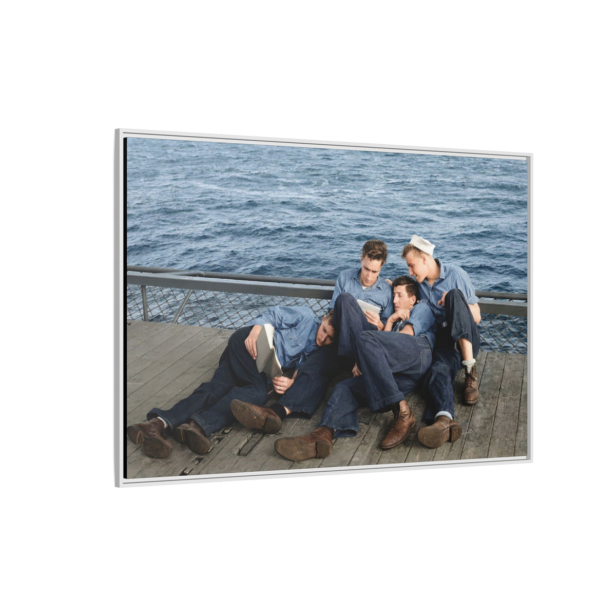 hommes 025 | Framed Vintage Photo - Matte Canvas