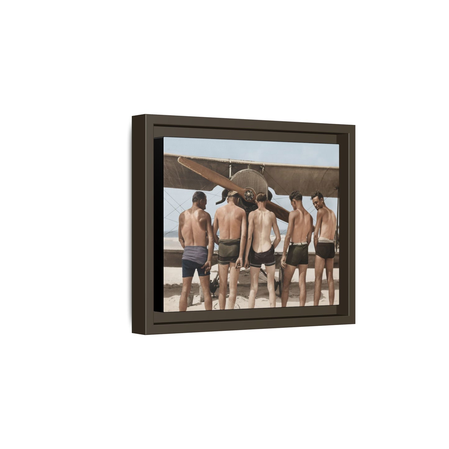 hommes 019 | Framed Vintage Photo - Matte Canvas