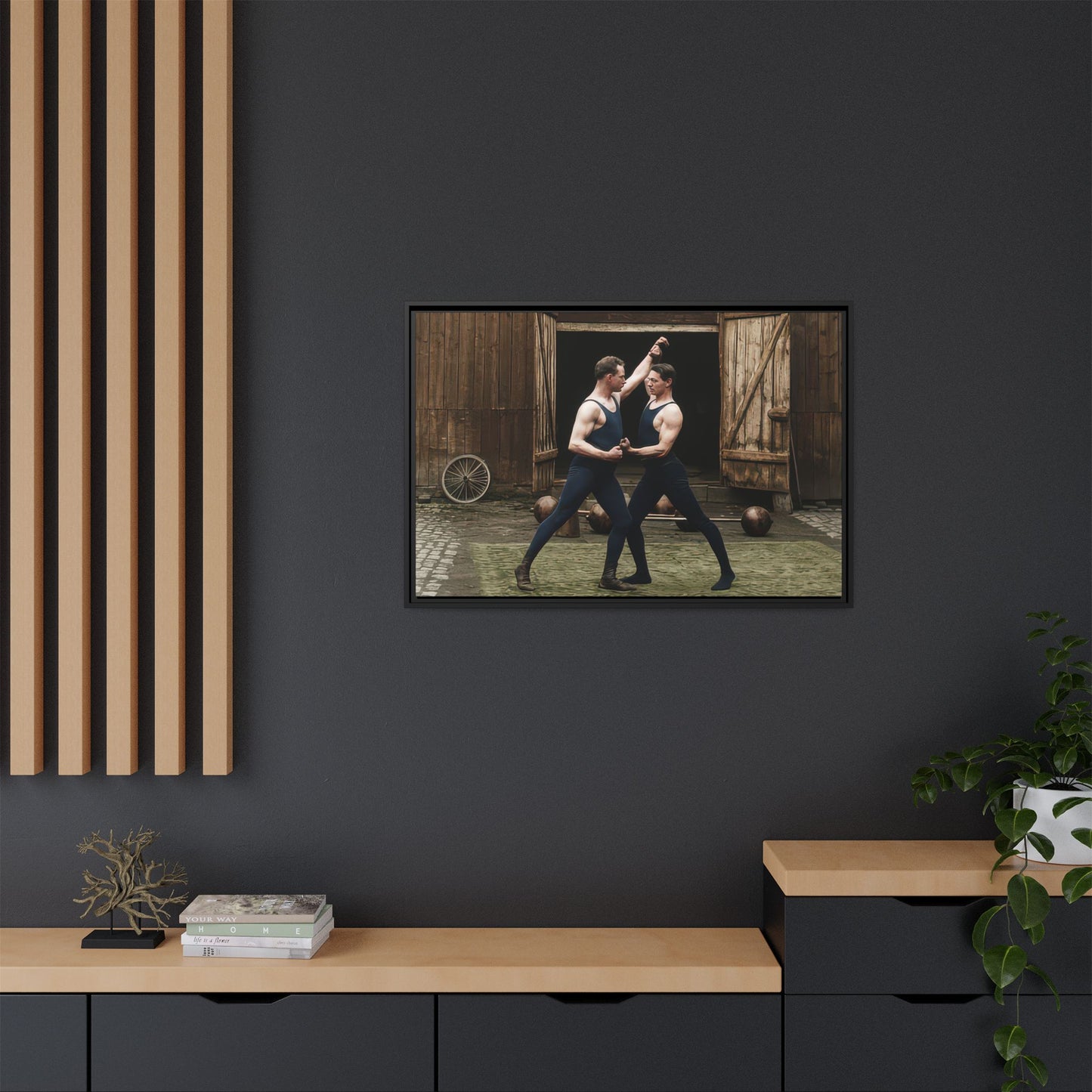 athlétisme 036 | Framed Vintage Photo - Matte Canvas