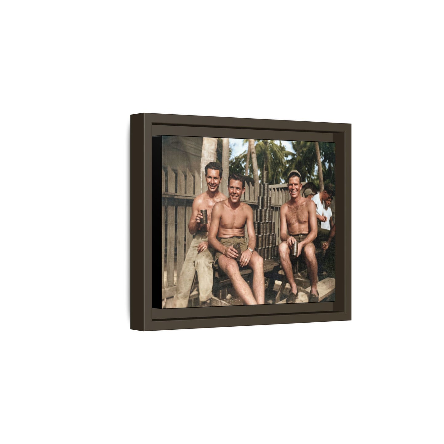 hommes 003 | Framed Vintage Photo - Matte Canvas