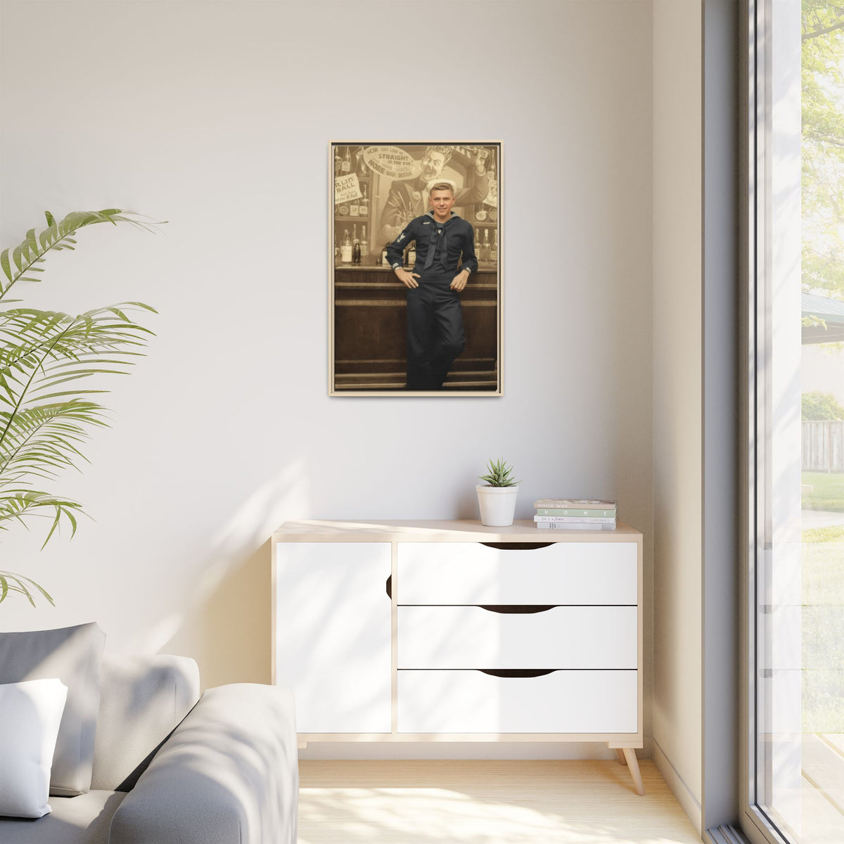 celibataire 006 | Framed Vintage Photo - Matte Canvas