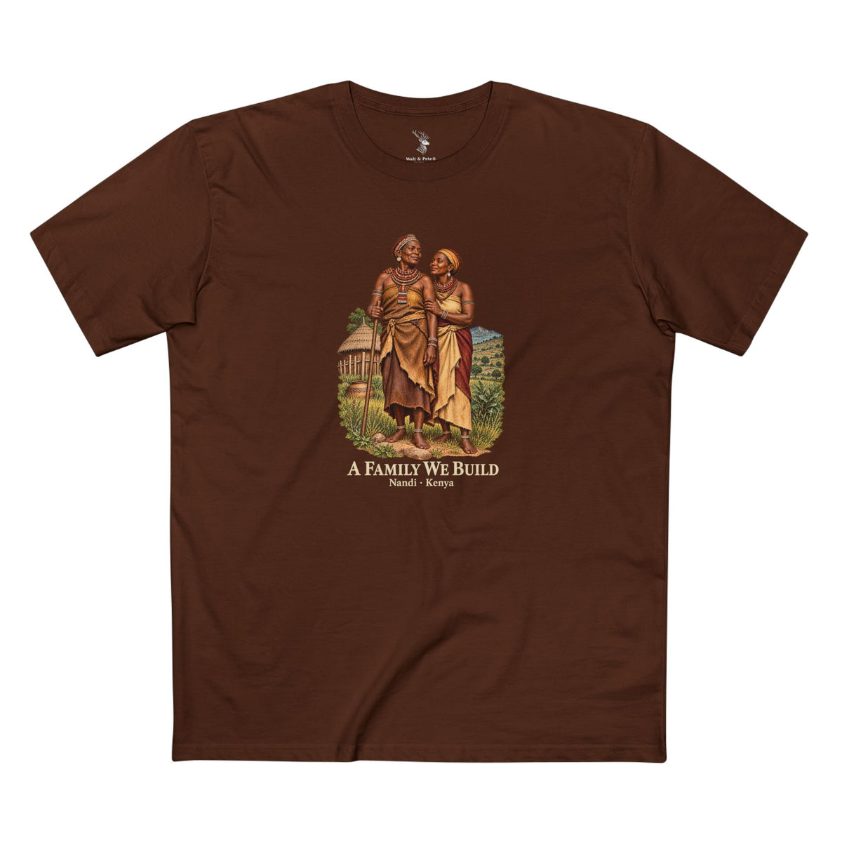 A Family We Build | Nandi-Inspired Vintage Art T-Shirt