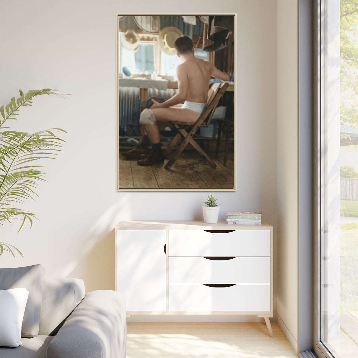 celibataire 022 | Framed Vintage Photo - Matte Canvas