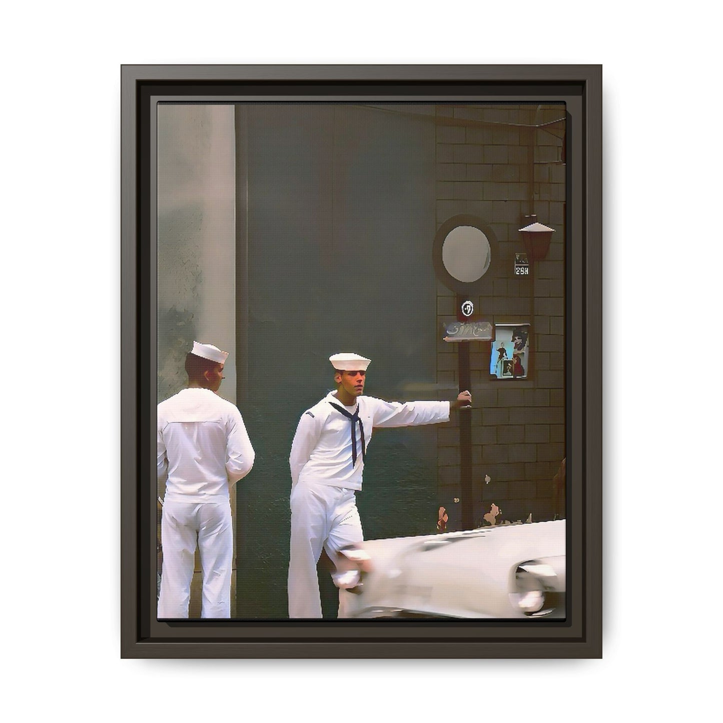 hommes 012 | Framed Vintage Photo - Matte Canvas