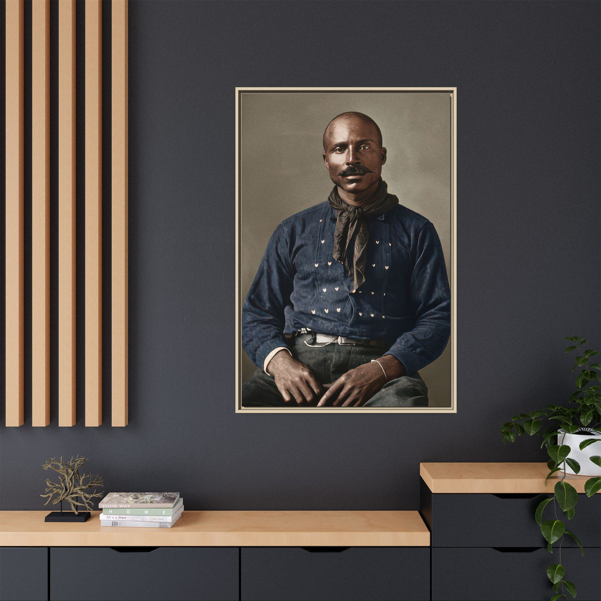 celibataire 017 | Framed Vintage Photo - Matte Canvas