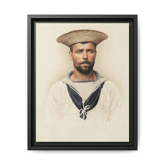 celibataire 020 | Framed Vintage Photo - Matte Canvas