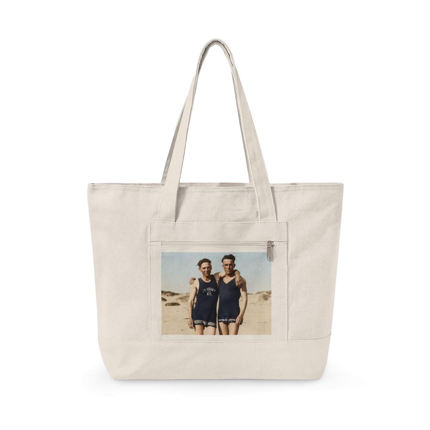 Beach Day Zippered Canvas Tote | nager 035