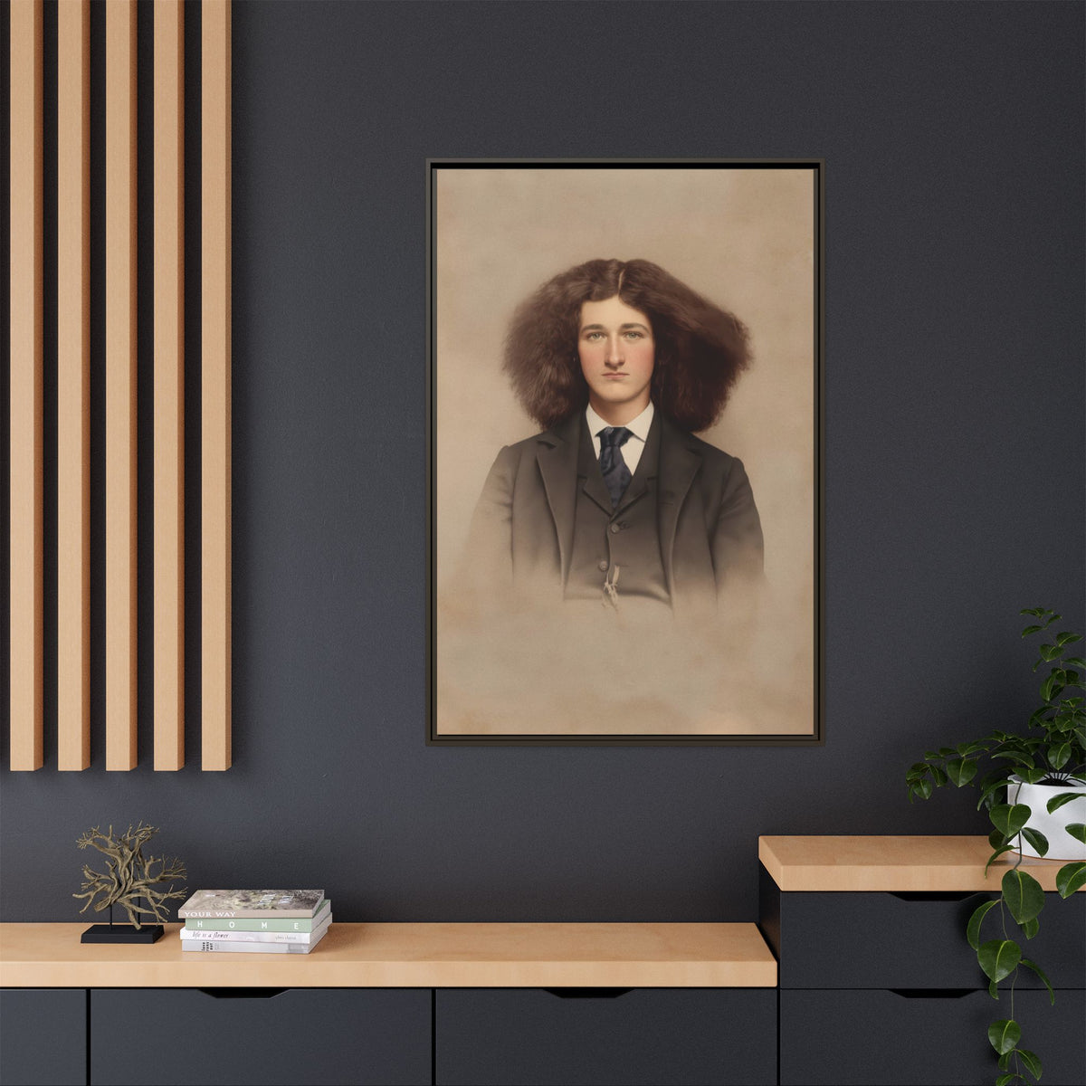 celibataire 033 | Framed Vintage Photo - Matte Canvas