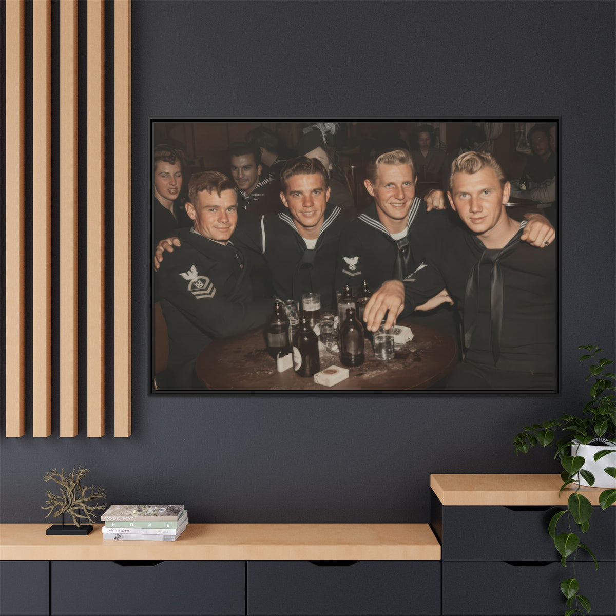 hommes 007 | Framed Vintage Photo - Matte Canvas2