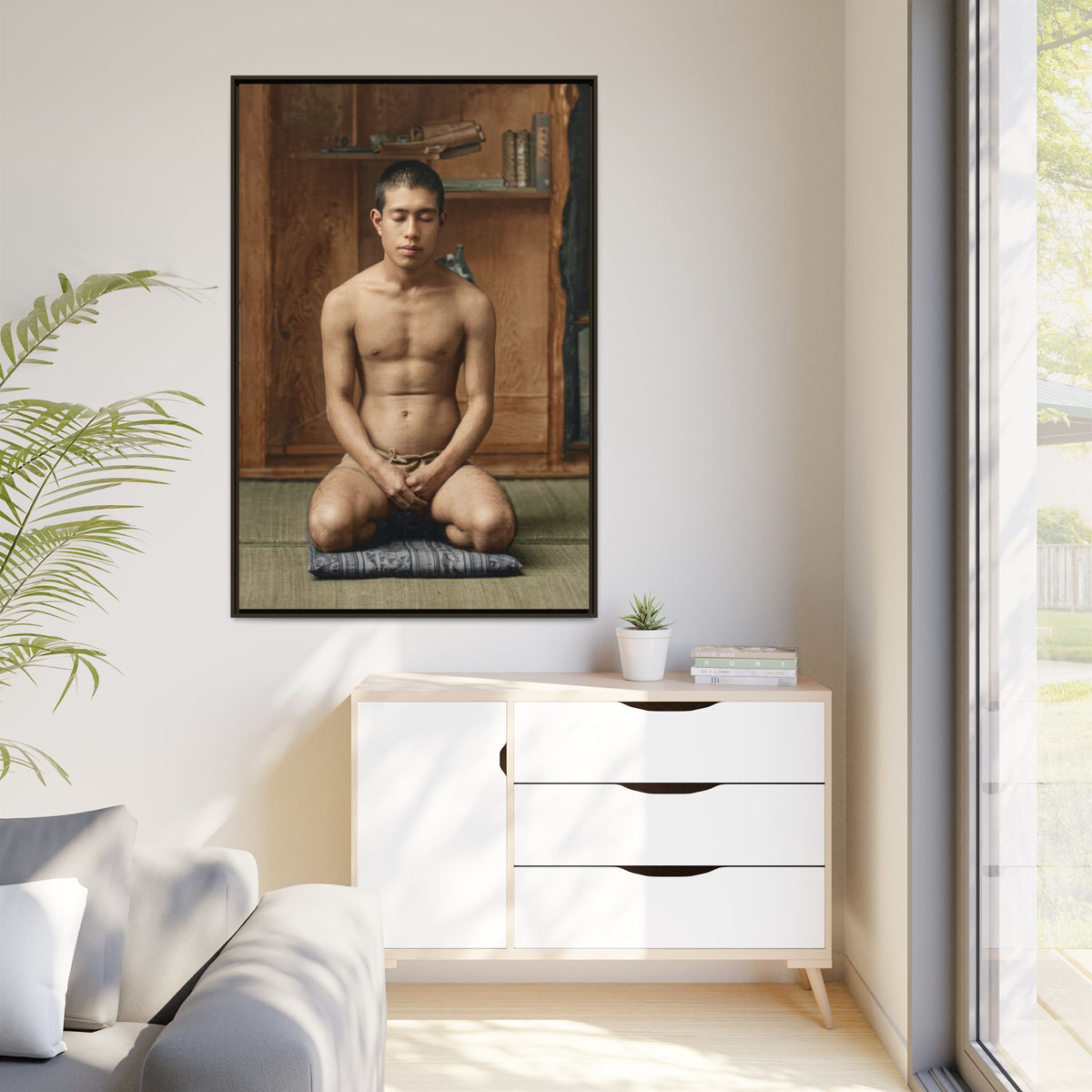 celibataire 025 | Framed Vintage Photo - Matte Canvas