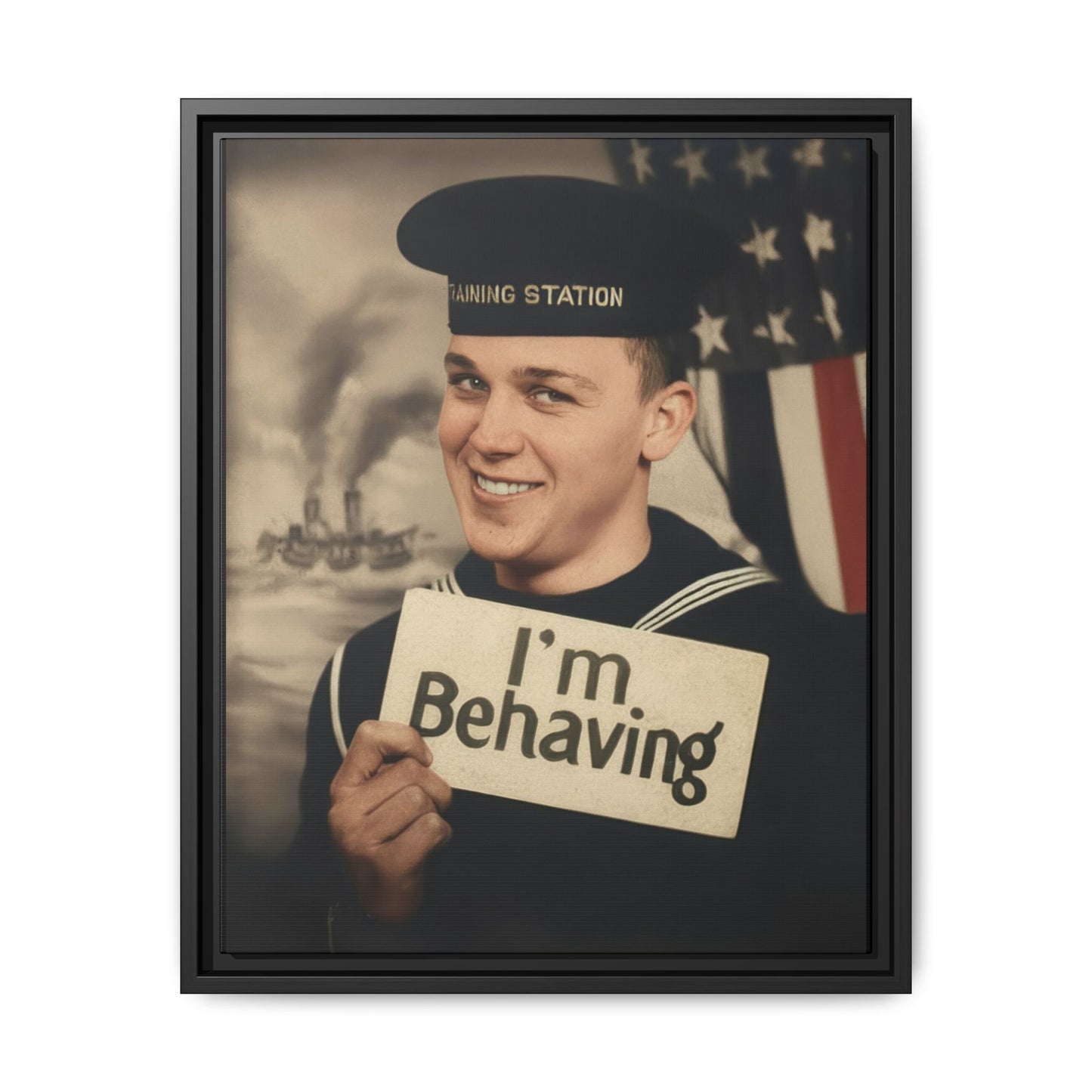 celibataire 002 | Framed Vintage Photo - Matte Canvas