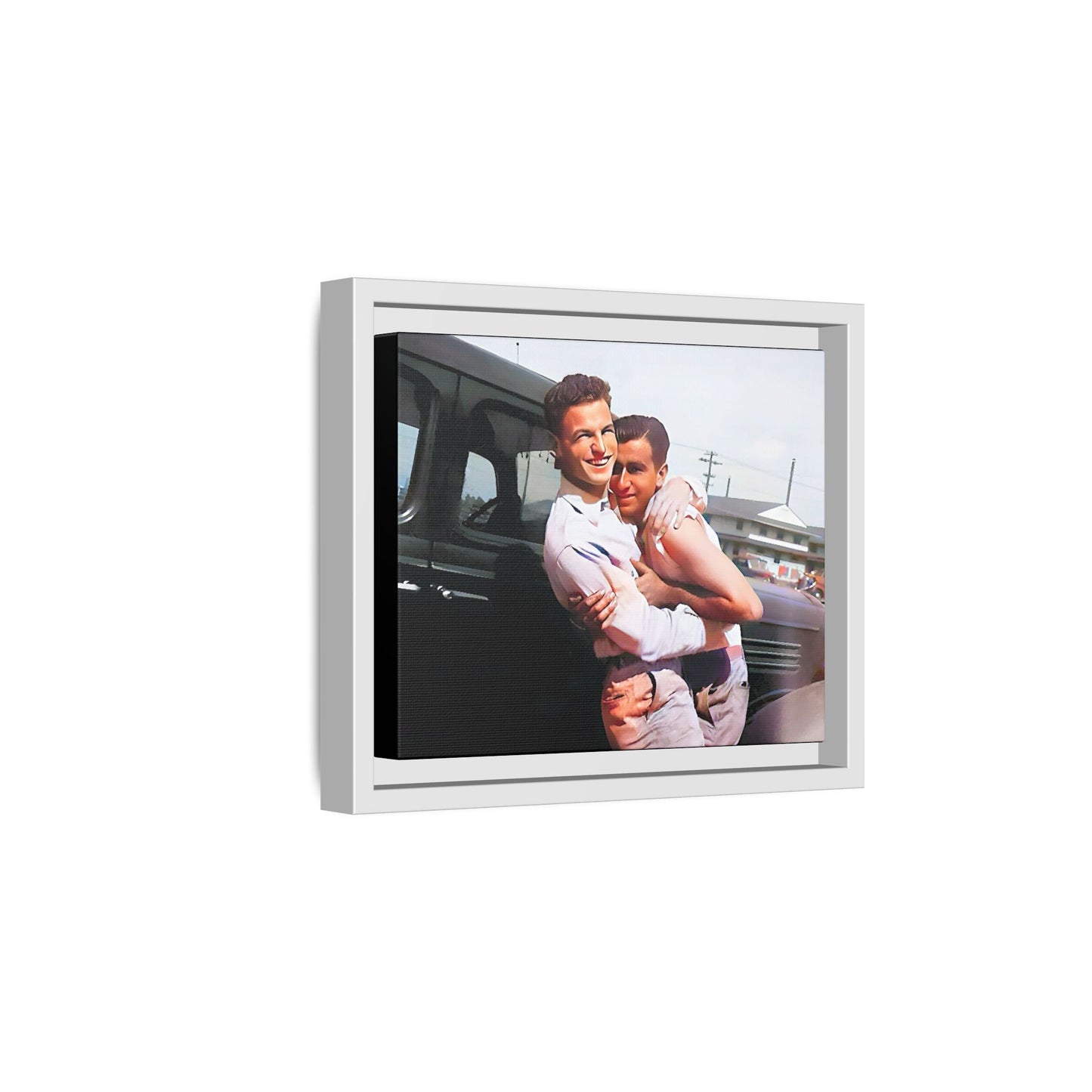 paire 063 | Framed Vintage Photo - Matte Canvas