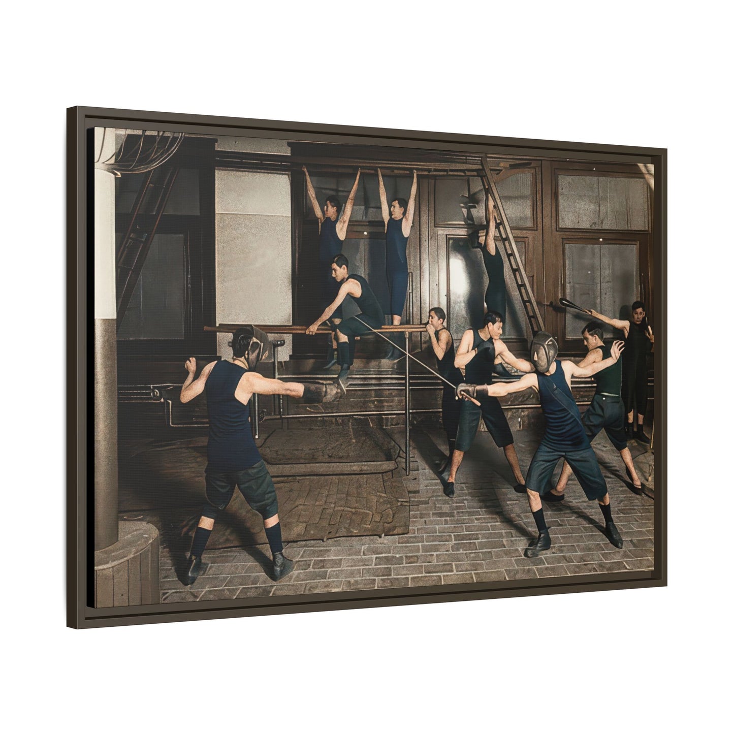 athlétisme 038 | Framed Vintage Photo - Matte Canvas