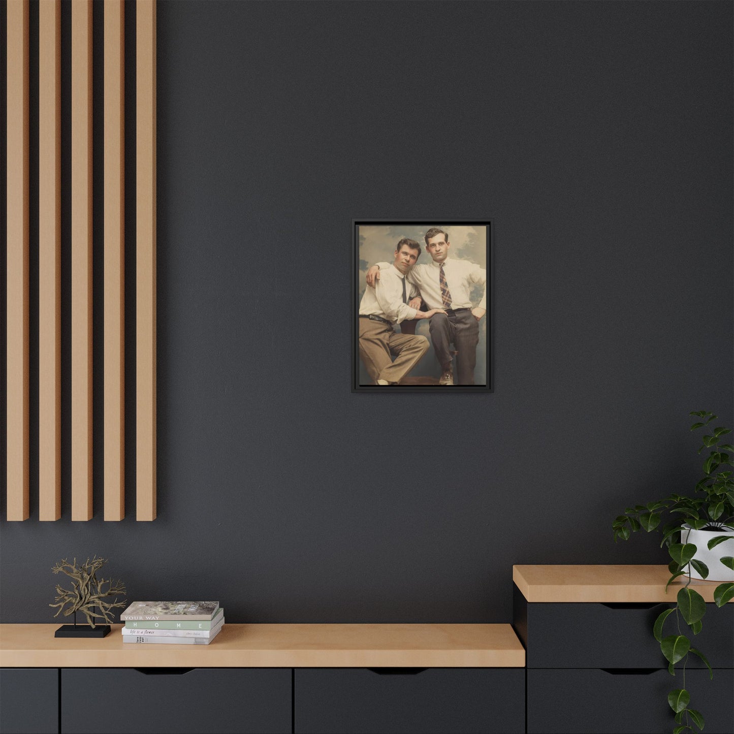 paire 069 | Framed Vintage Photo - Matte Canvas