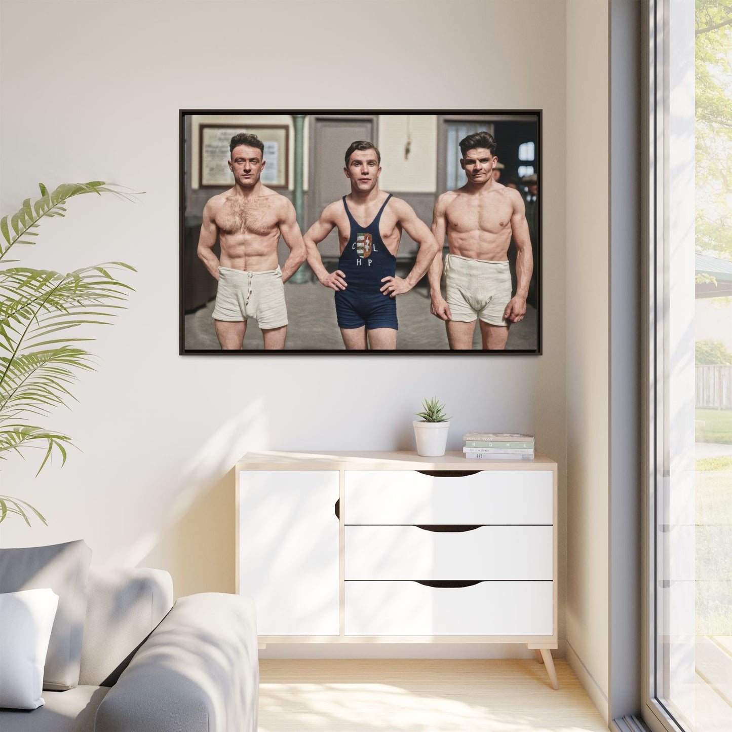 athlétisme 043 | Framed Vintage Photo - Matte Canvas