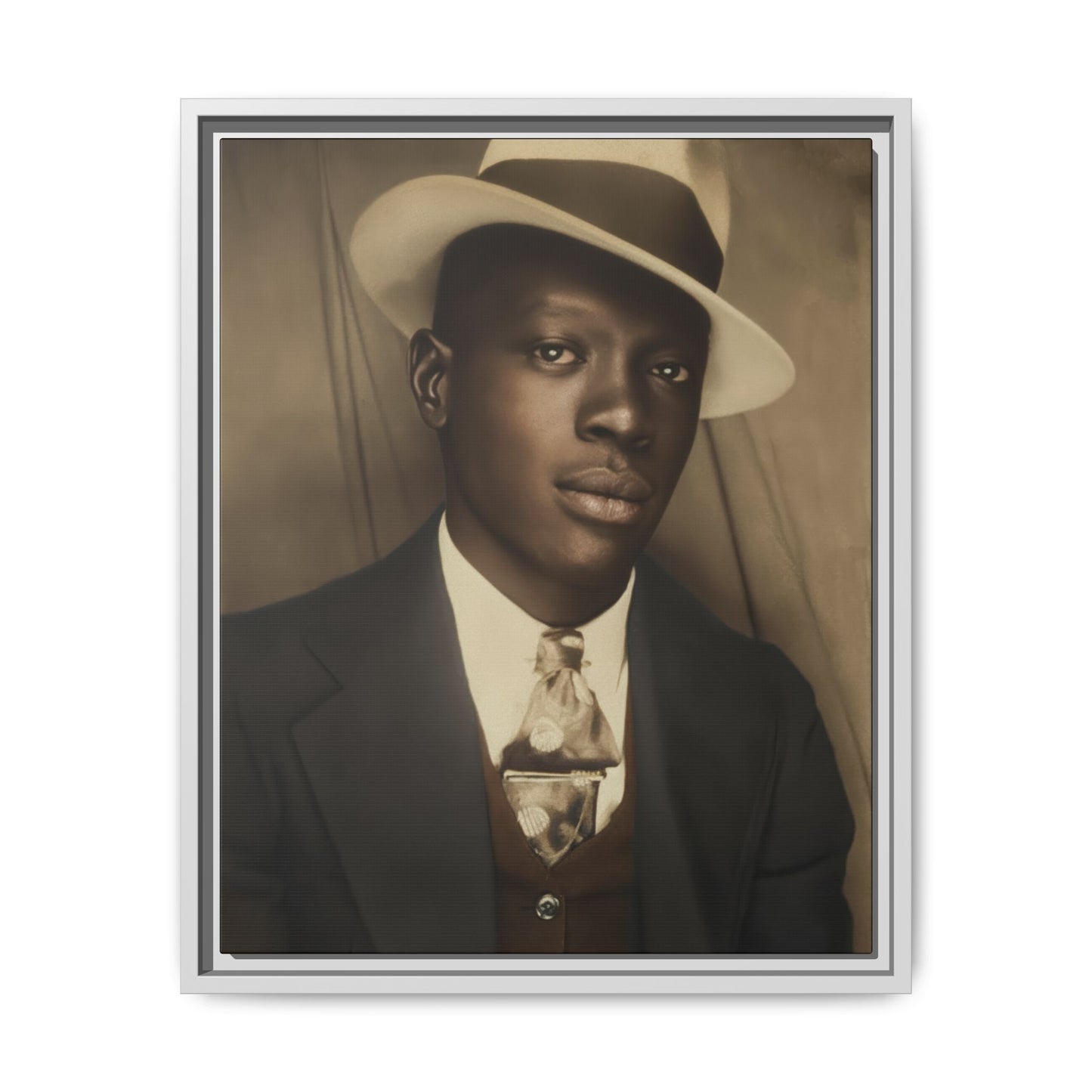 celibataire 019 | Framed Vintage Photo - Matte Canvas