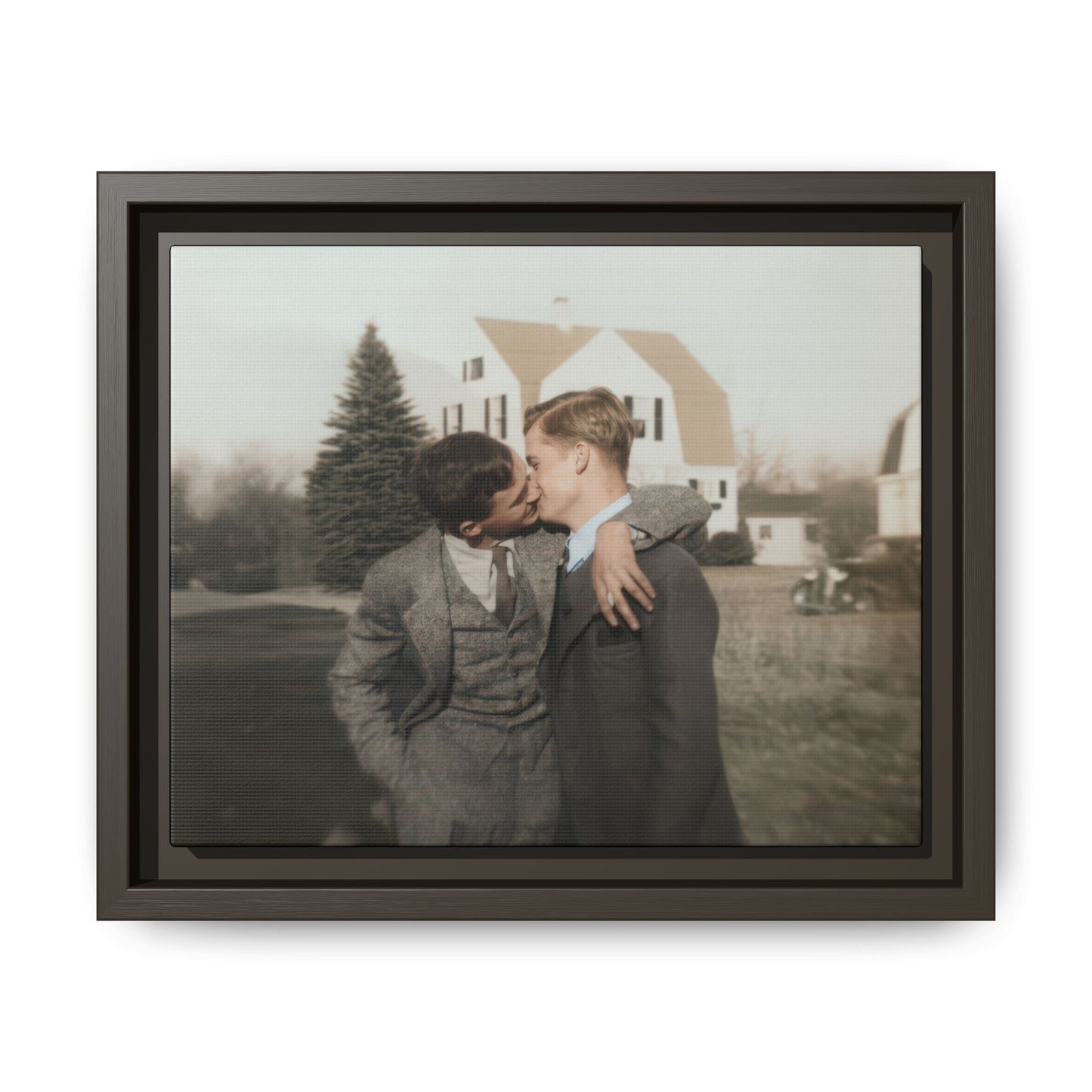 paire 005 | Framed Vintage Photo - Matte Canvas
