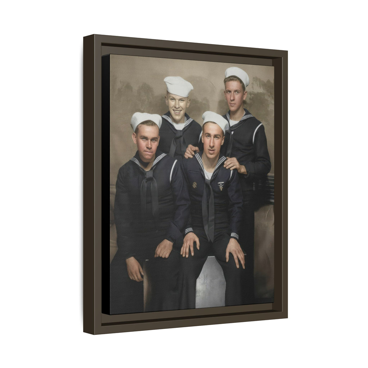 hommes 011 | Framed Vintage Photo - Matte Canvas