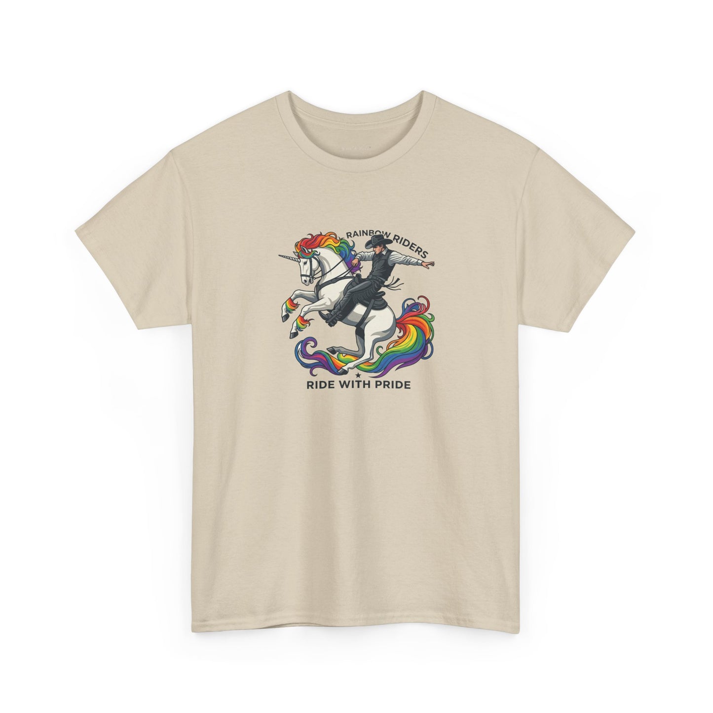 rainbow riders LGBTQ graphic tee design 