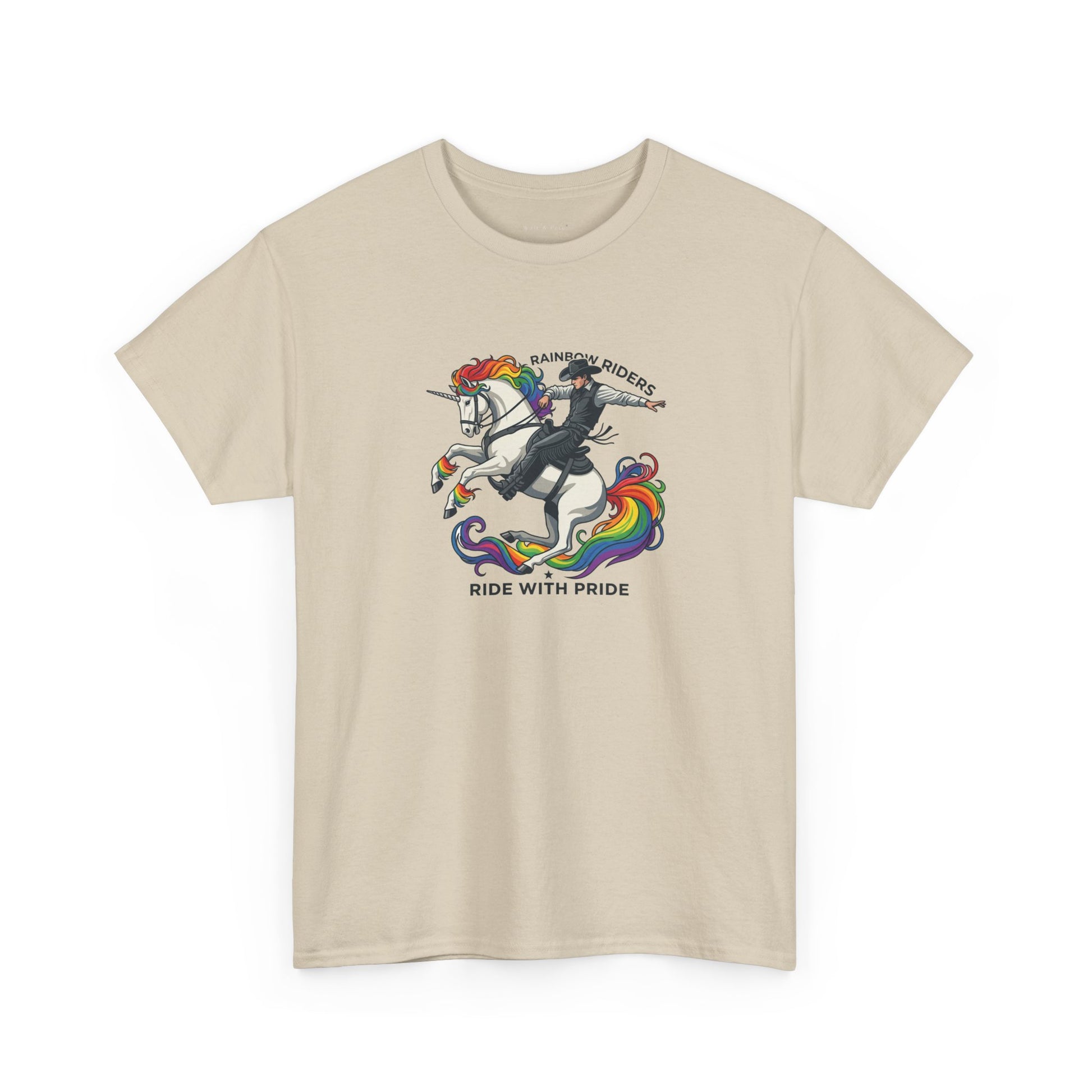 rainbow riders LGBTQ graphic tee design 
