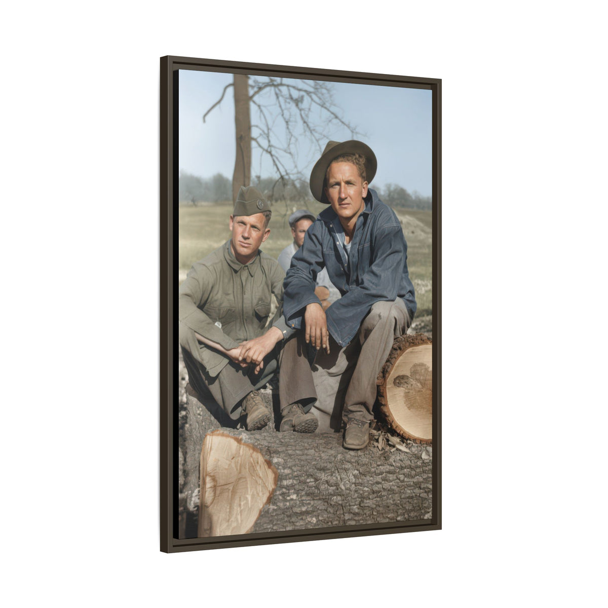 hommes 020 | Framed Vintage Photo - Matte Canvas
