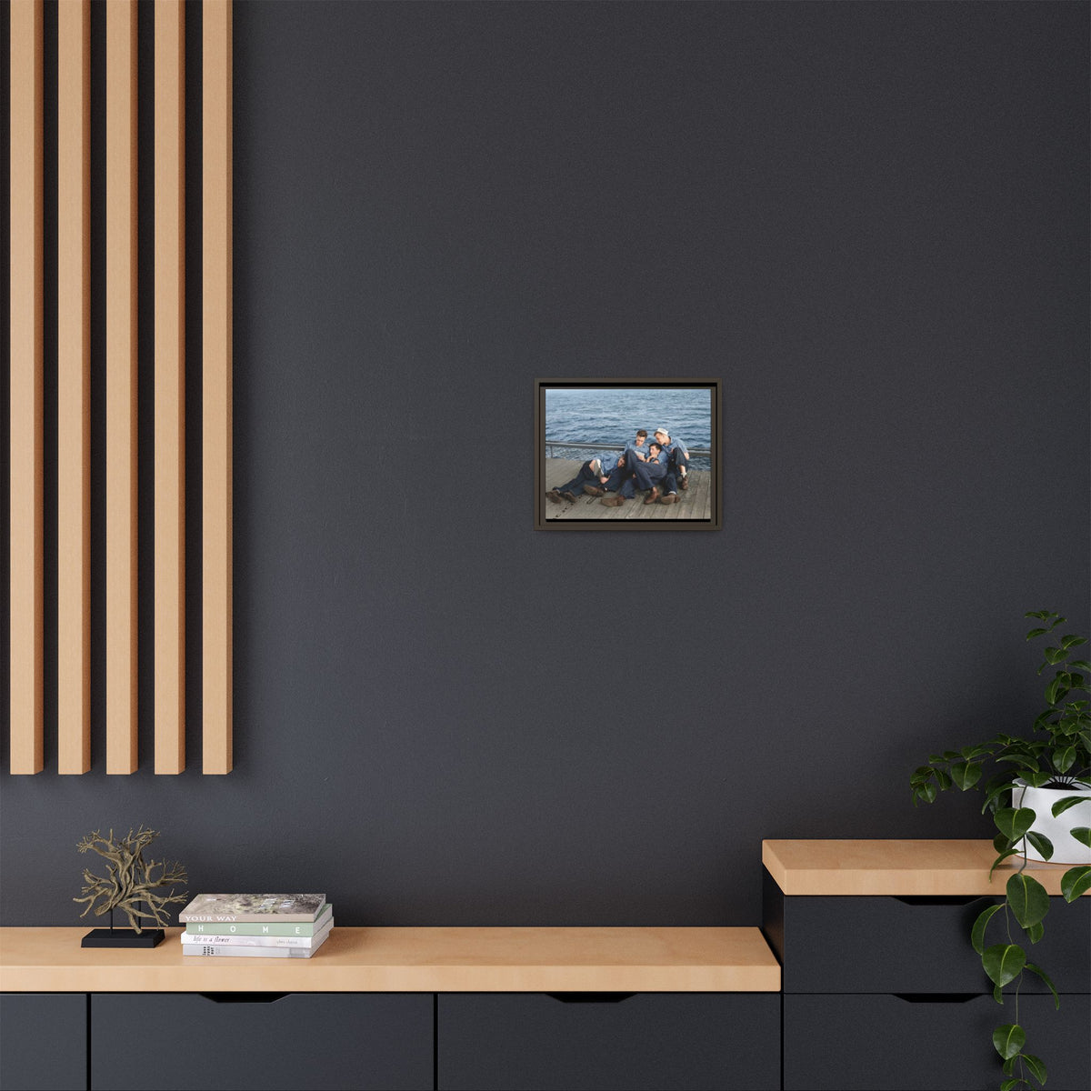 hommes 025 | Framed Vintage Photo - Matte Canvas