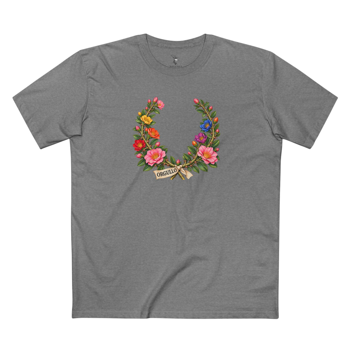 Dominican Bayahibe Rose Pride T-Shirt | ORGULLO Laurel Wreath Tee