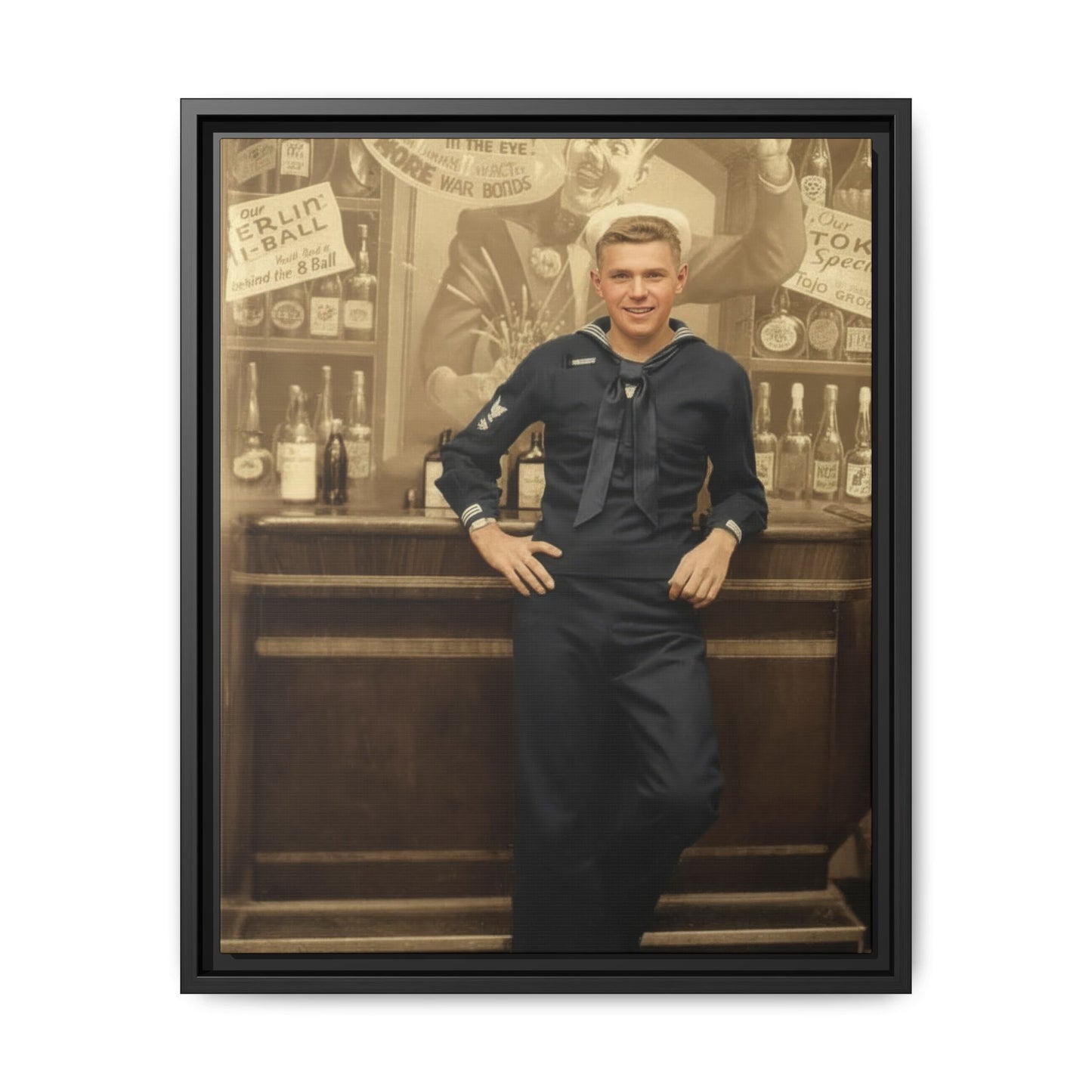 celibataire 006 | Framed Vintage Photo - Matte Canvas