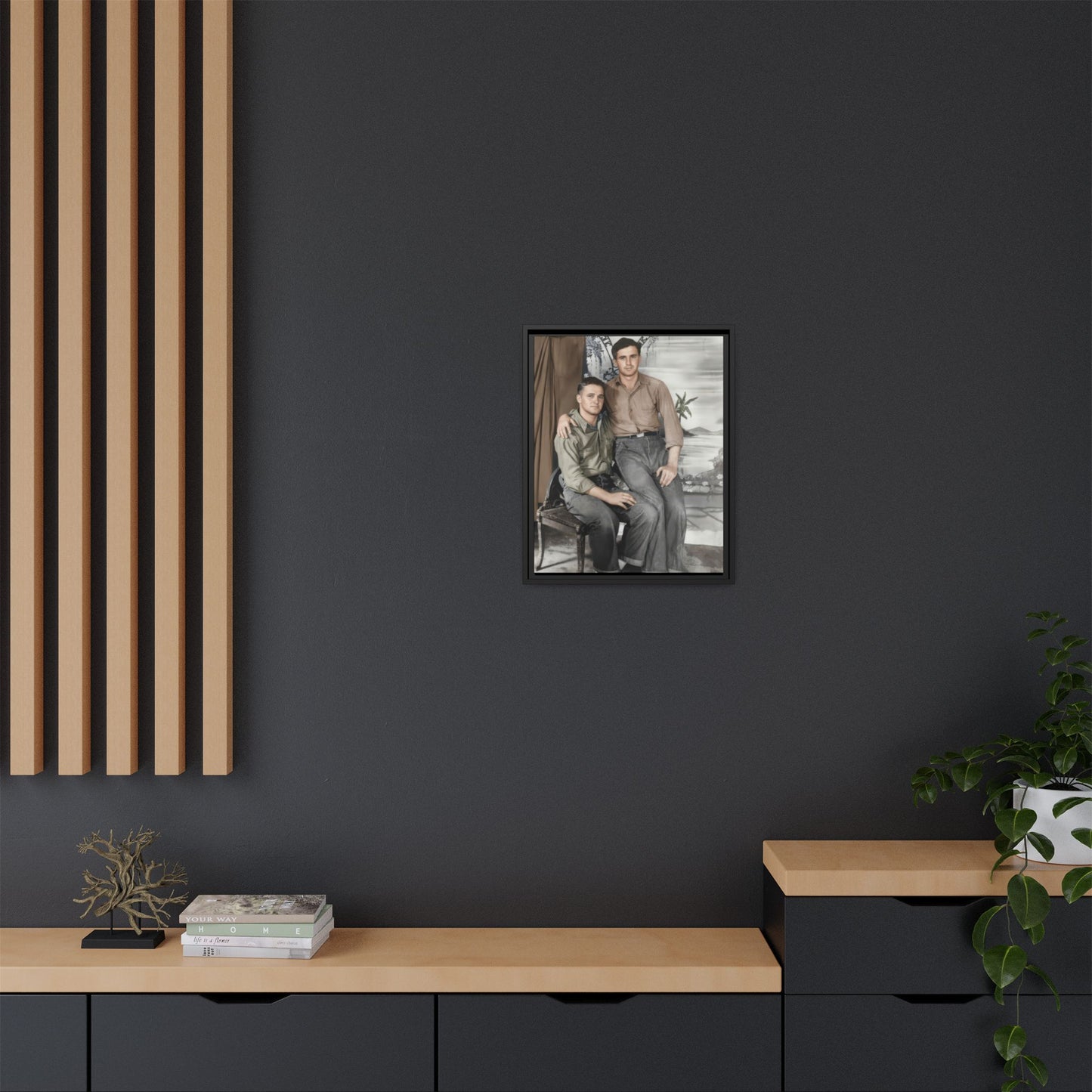 paire 090 | Framed Vintage Photo - Matte Canvas