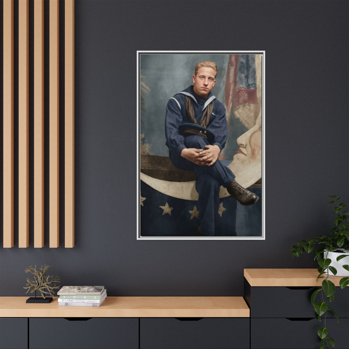 celibataire 016 | Framed Vintage Photo - Matte Canvas