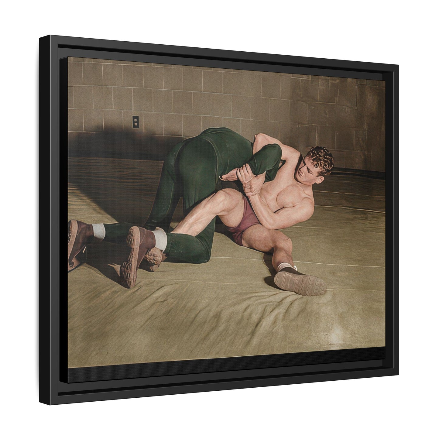 athlétisme 032 | Framed Vintage Photo - Matte Canvas