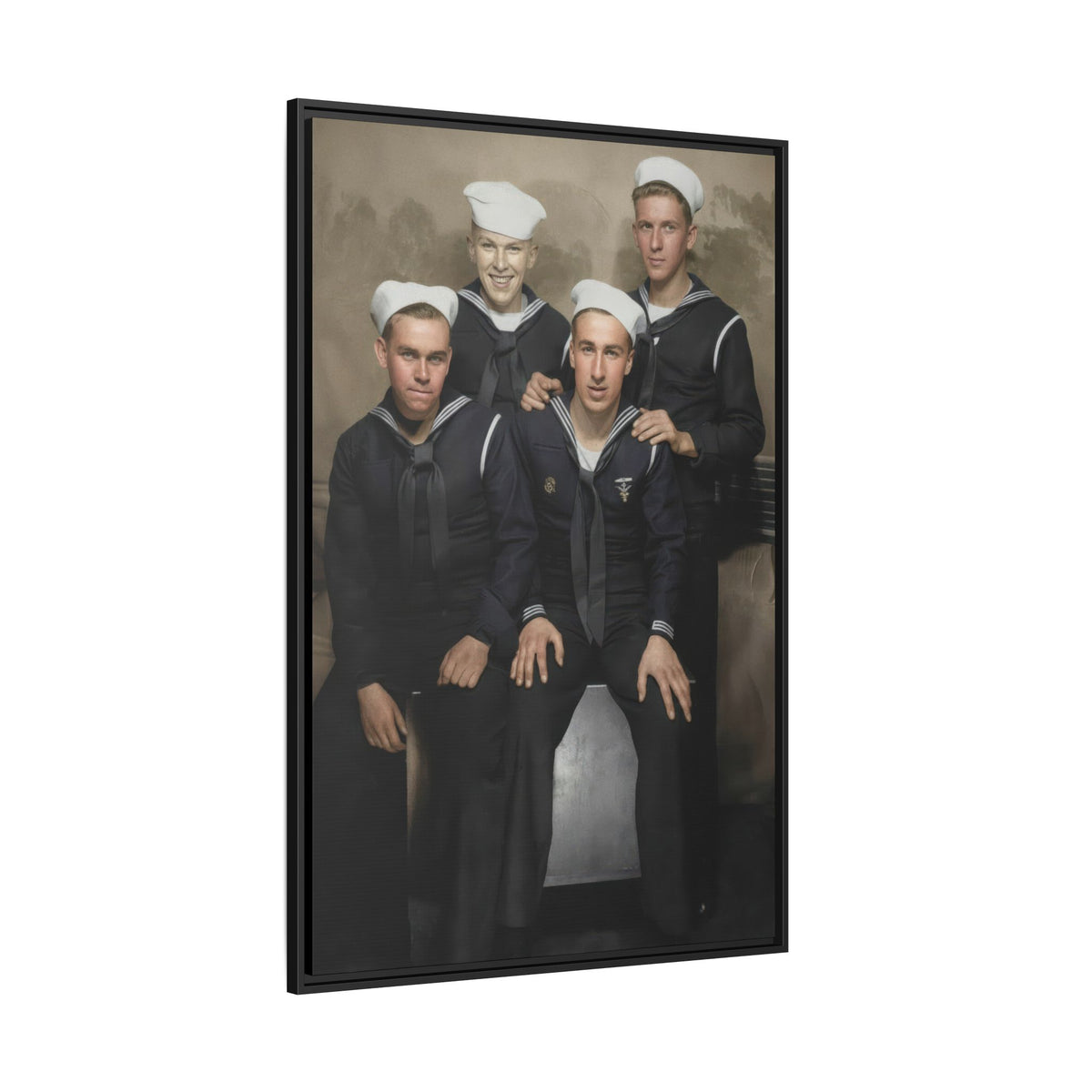 hommes 011 | Framed Vintage Photo - Matte Canvas