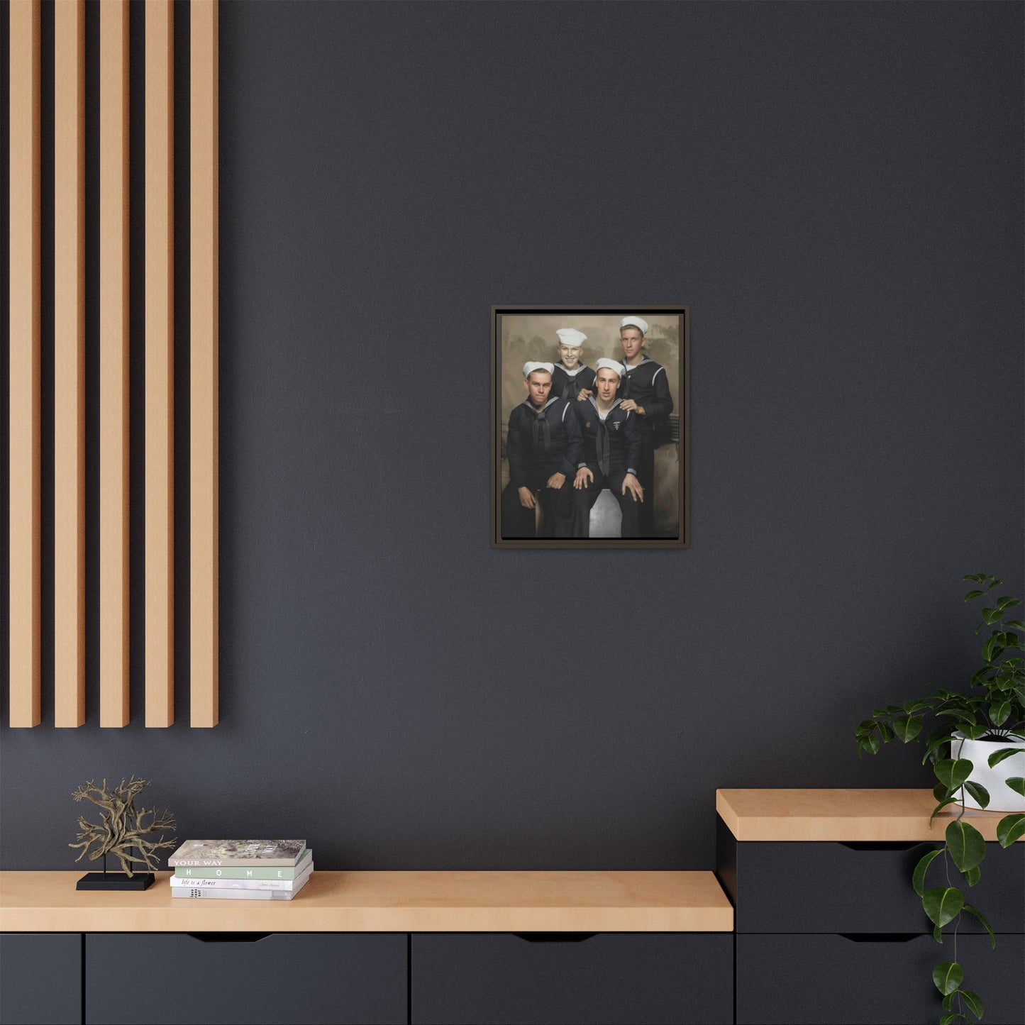 hommes 011 | Framed Vintage Photo - Matte Canvas