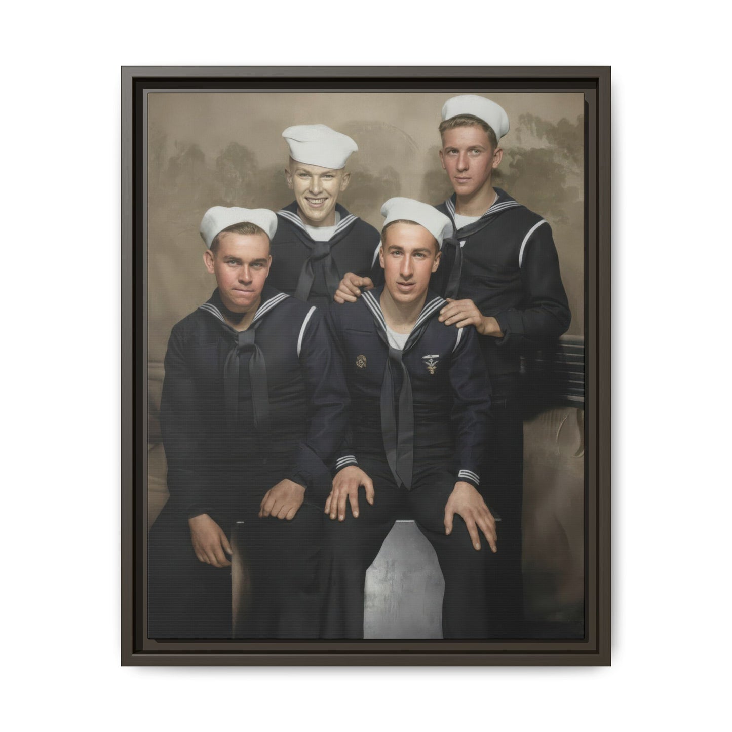hommes 011 | Framed Vintage Photo - Matte Canvas