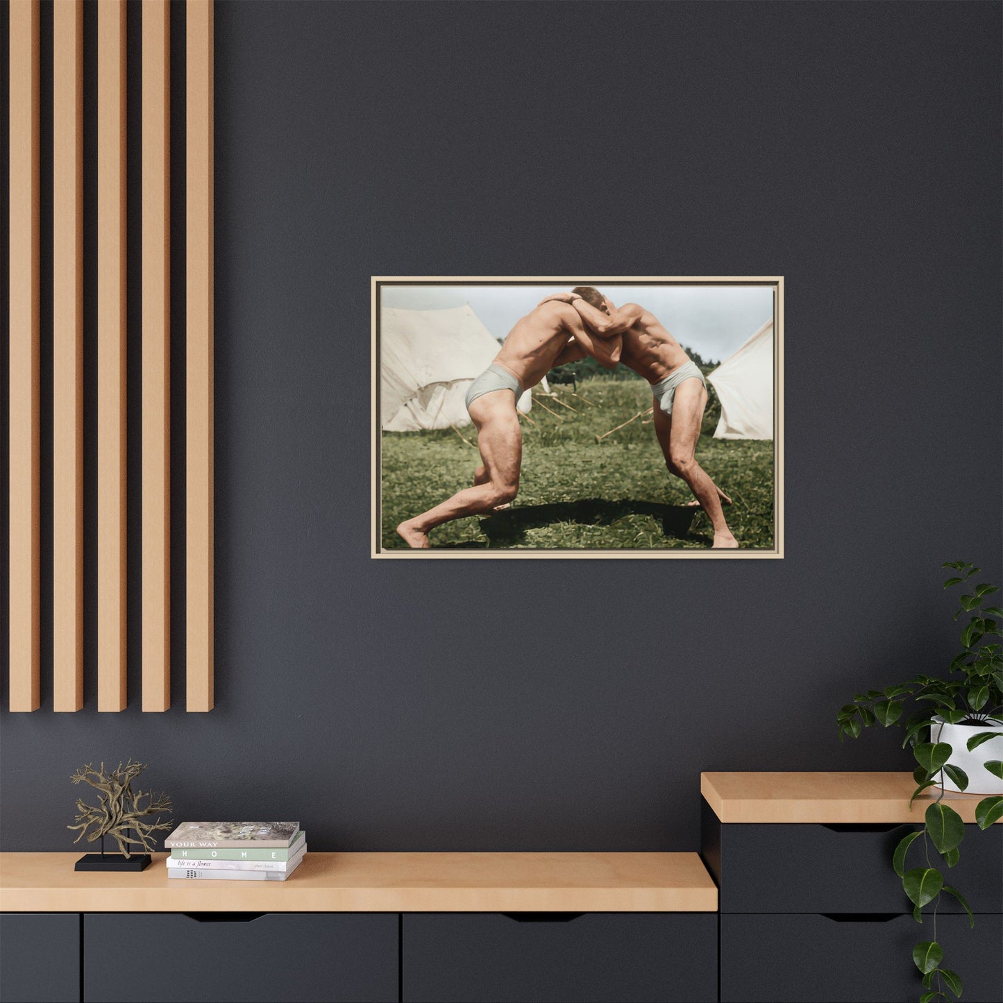 athlétisme 019 | Framed Vintage Photo - Matte Canvas