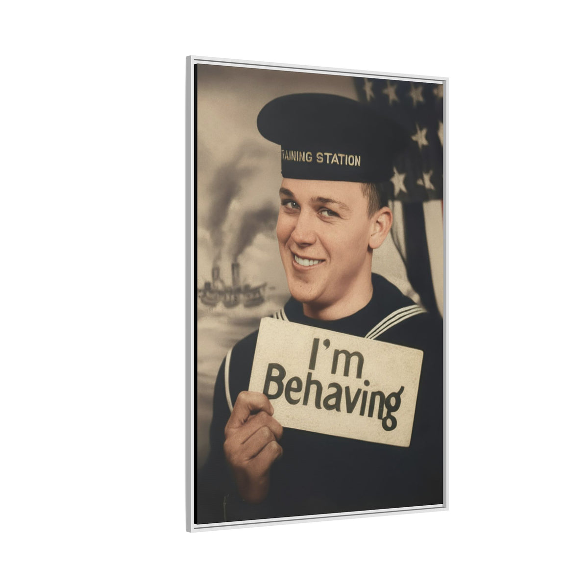 celibataire 002 | Framed Vintage Photo - Matte Canvas