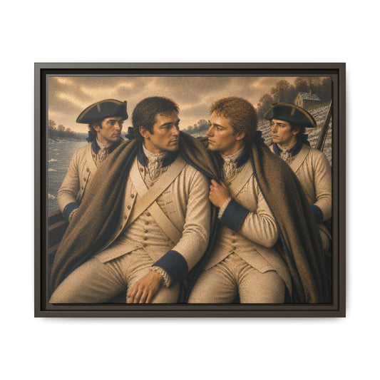 French Expédition Particulière soldiers under Rochambeau traveling through a snowy Revolutionary War landscape.