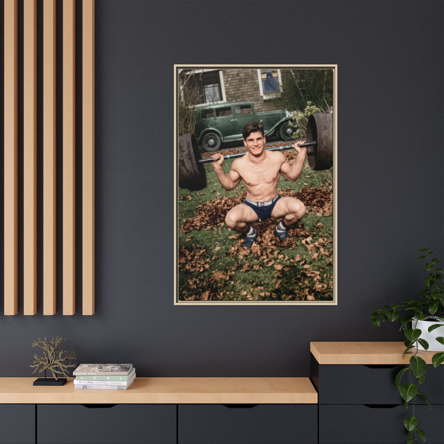 athlétisme 051 | Framed Vintage Photo - Matte Canvas
