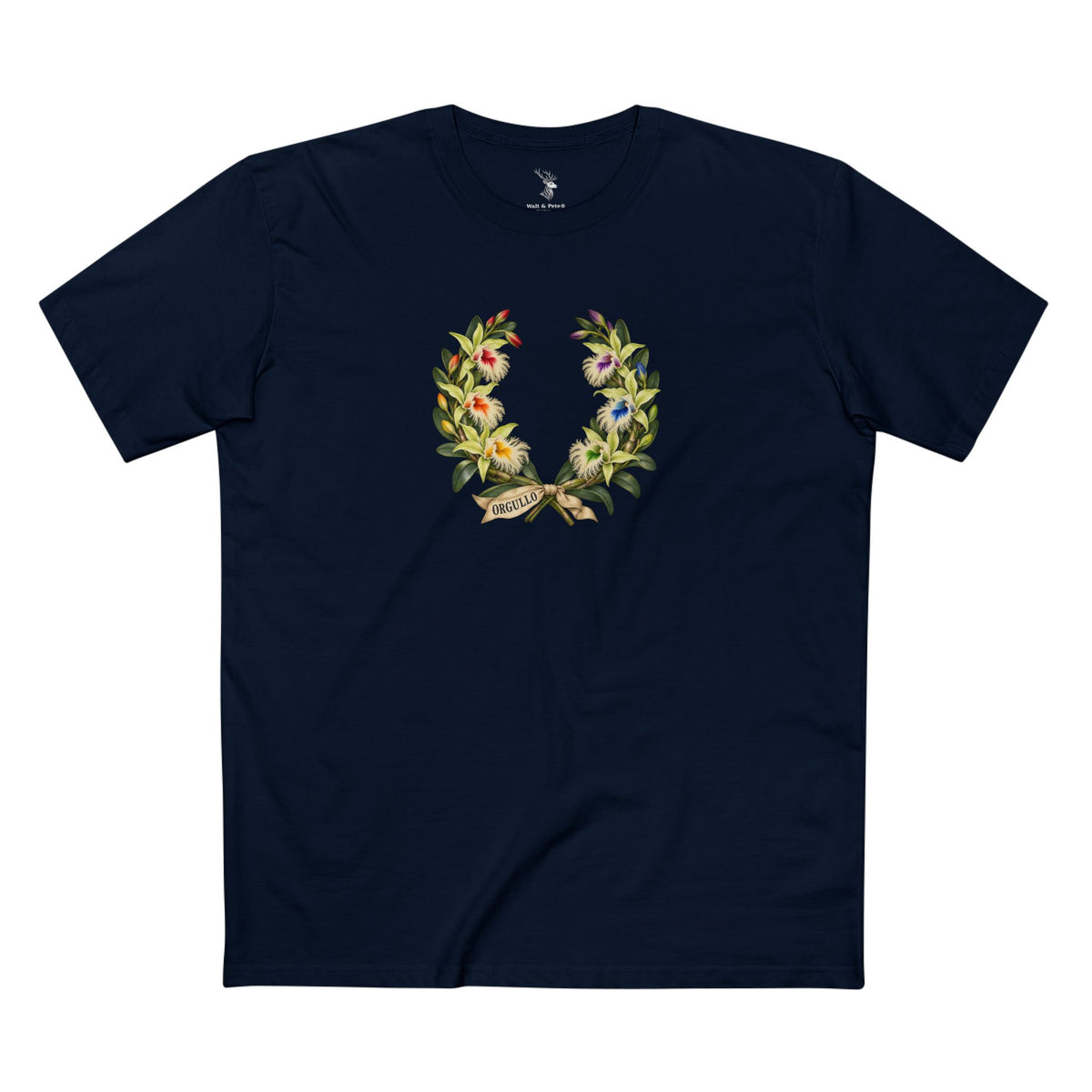 Honduran Digbyana Orchid ORGULLO Pride Laurel Wreath T-Shirt — Unhidden Beauty