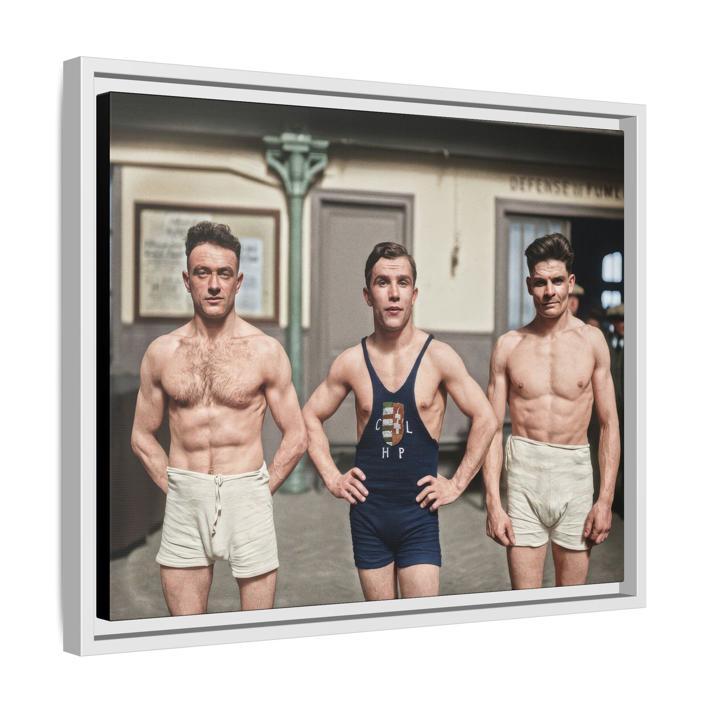 athlétisme 043 | Framed Vintage Photo - Matte Canvas