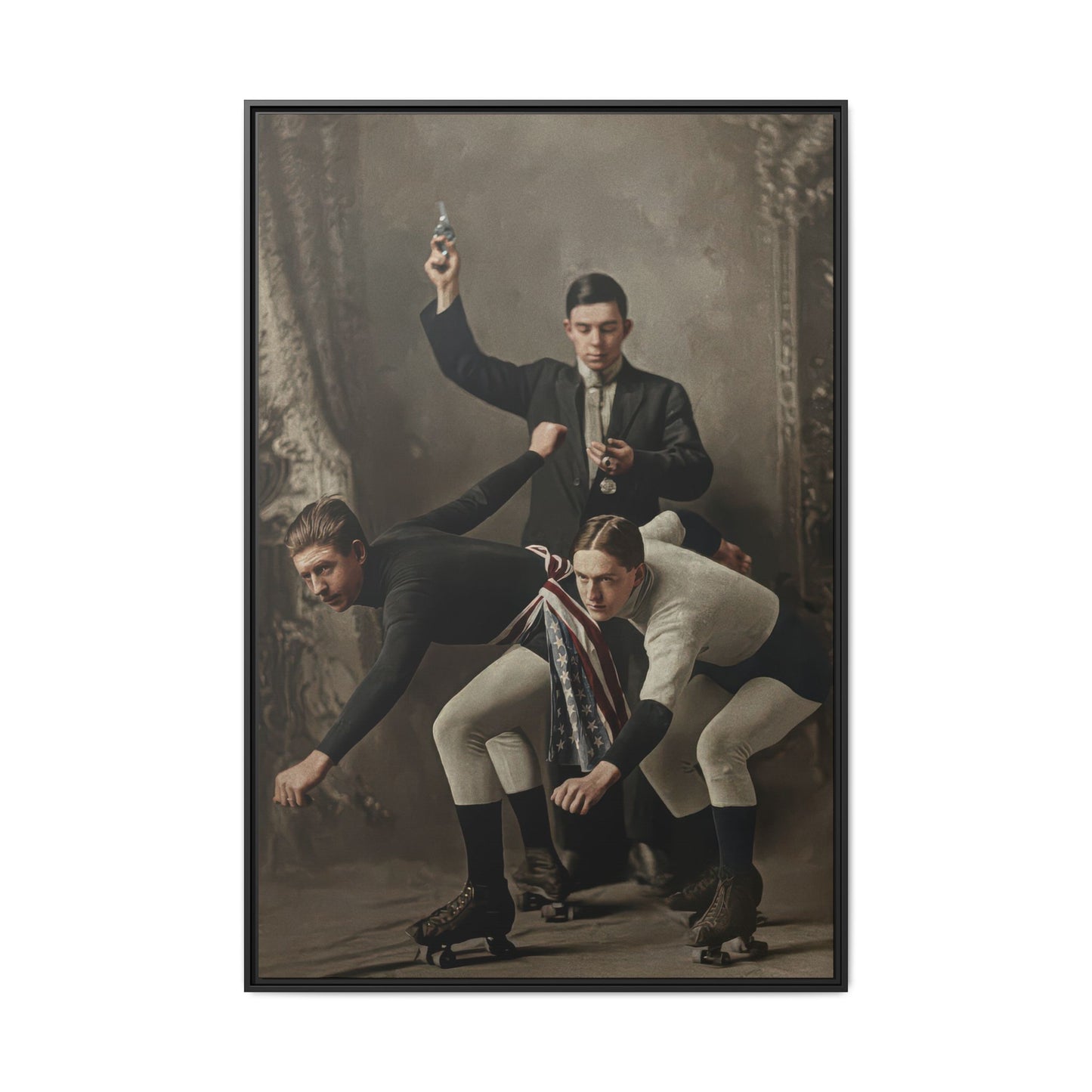 athlétisme 020 | Framed Vintage Photo - Matte Canvas