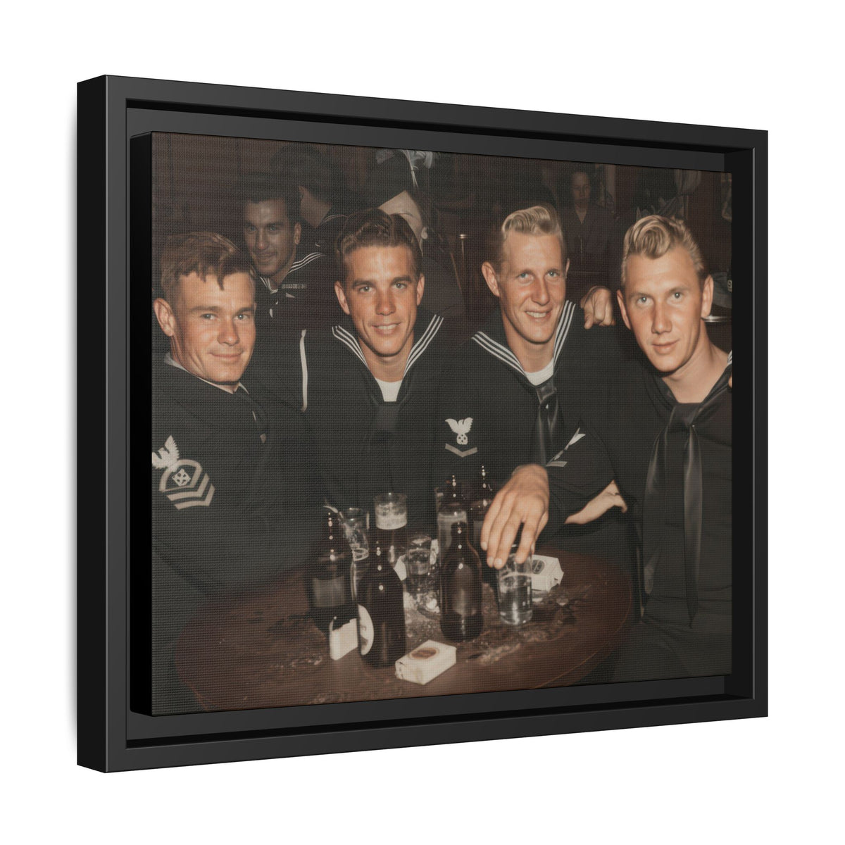 hommes 007 | Framed Vintage Photo - Matte Canvas2
