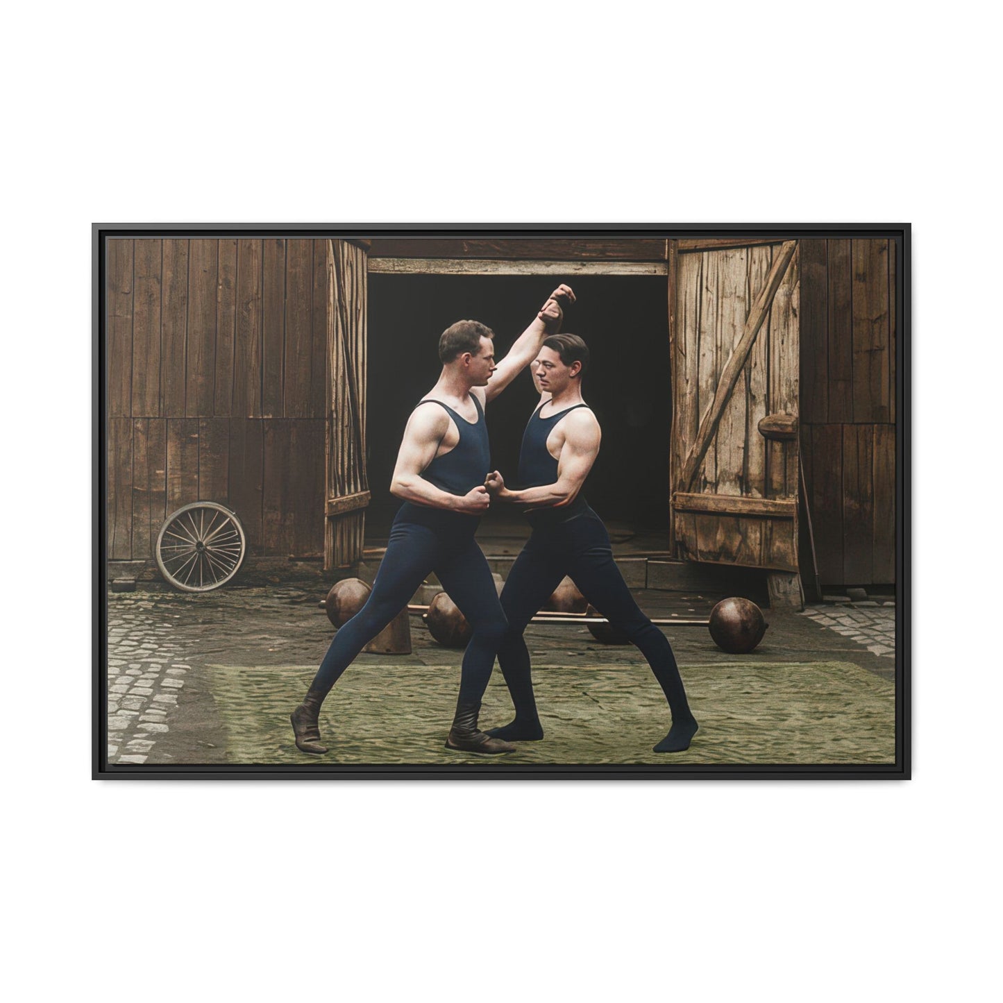 athlétisme 036 | Framed Vintage Photo - Matte Canvas