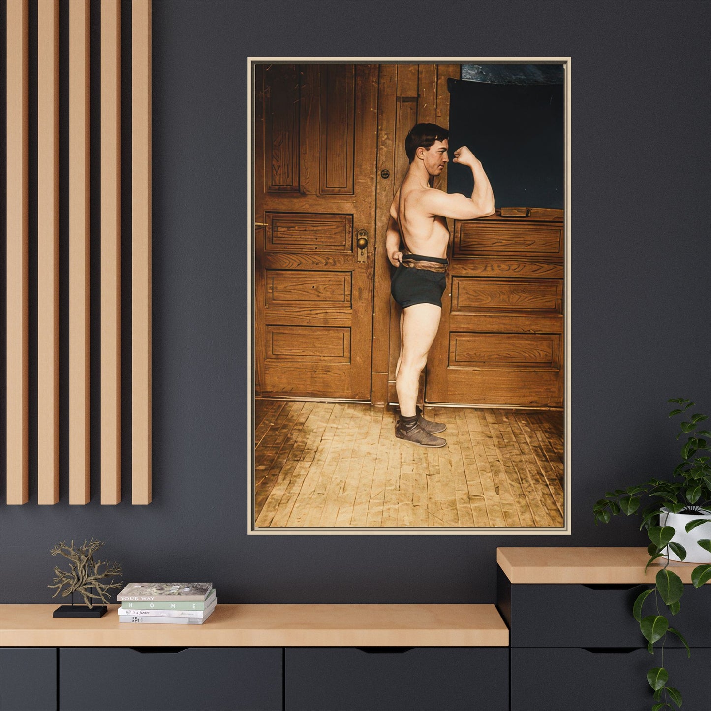 athlétisme 023 | Framed Vintage Photo - Matte Canvas