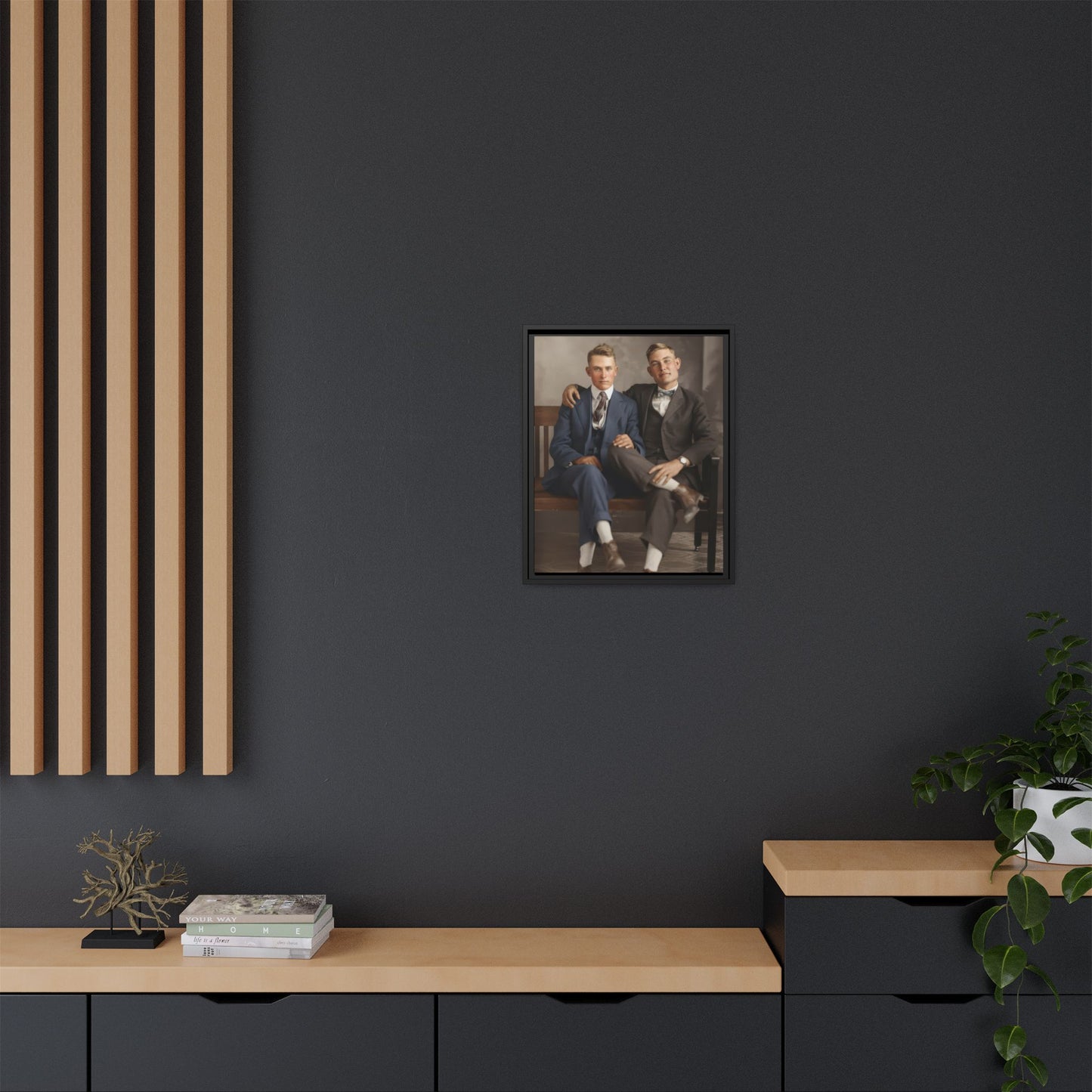 paire 128 | Framed Vintage Photo - Matte Canvas